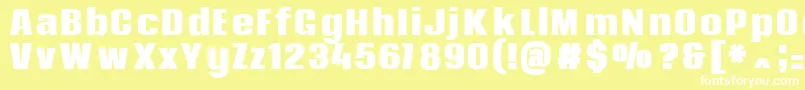 CodacaptionHeavy Font – White Fonts on Yellow Background