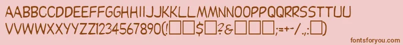 Шрифт DupuyRegular – коричневые шрифты на розовом фоне