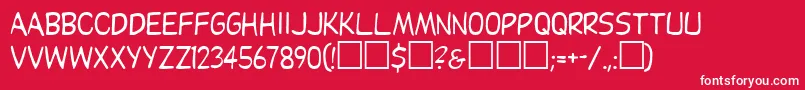 DupuyRegular Font – White Fonts on Red Background