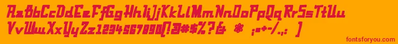 fuente FabianinkItalic – Fuentes Rojas Sobre Fondo Naranja