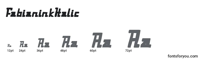 FabianinkItalic Font Sizes
