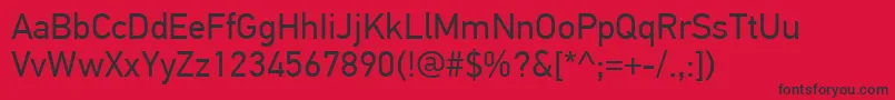 PfdintextproRegular Font – Black Fonts on Red Background