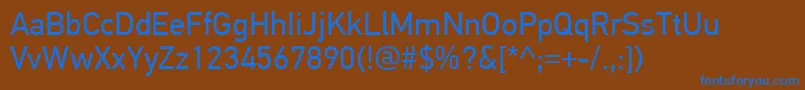 PfdintextproRegular Font – Blue Fonts on Brown Background