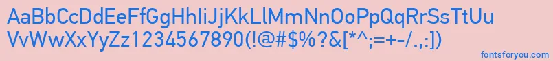 PfdintextproRegular Font – Blue Fonts on Pink Background