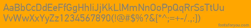 PfdintextproRegular Font – Gray Fonts on Orange Background