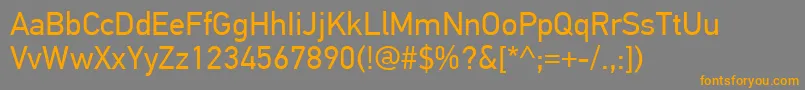 PfdintextproRegular Font – Orange Fonts on Gray Background