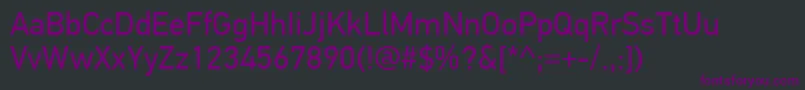 PfdintextproRegular Font – Purple Fonts on Black Background