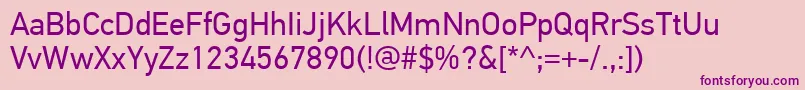 PfdintextproRegular Font – Purple Fonts on Pink Background