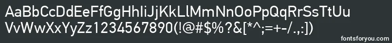 フォントPfdintextproRegular – 黒い背景に白い文字