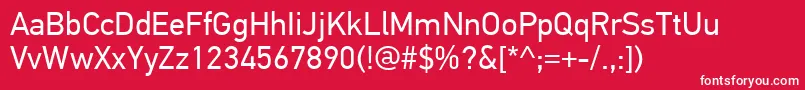 PfdintextproRegular Font – White Fonts on Red Background