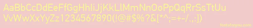 PfdintextproRegular Font – Yellow Fonts on Pink Background