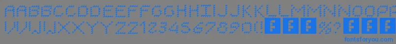 IRobot Font – Blue Fonts on Gray Background