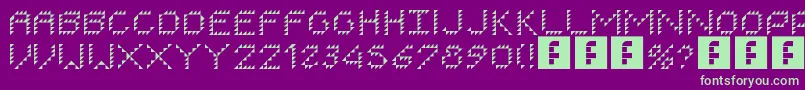 IRobot Font – Green Fonts on Purple Background