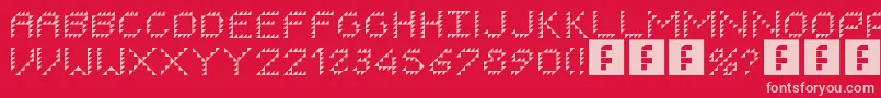 IRobot Font – Pink Fonts on Red Background
