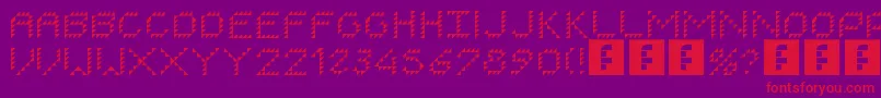 IRobot Font – Red Fonts on Purple Background