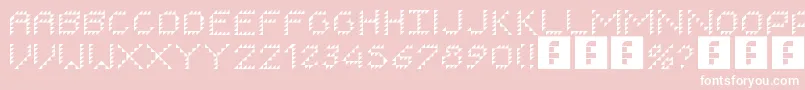 IRobot Font – White Fonts on Pink Background