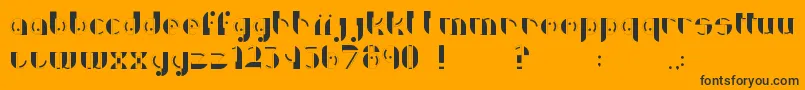 Discoverie Font – Black Fonts on Orange Background