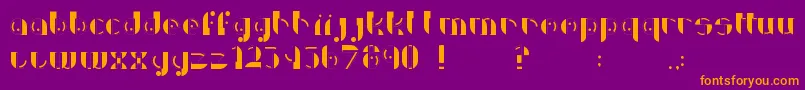 Discoverie Font – Orange Fonts on Purple Background