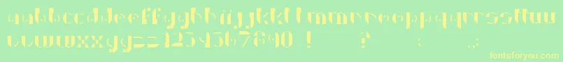 Discoverie Font – Yellow Fonts on Green Background