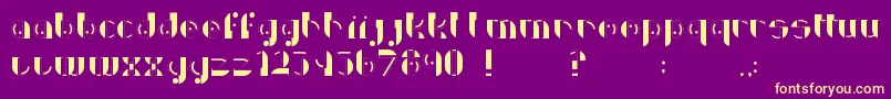 Discoverie Font – Yellow Fonts on Purple Background