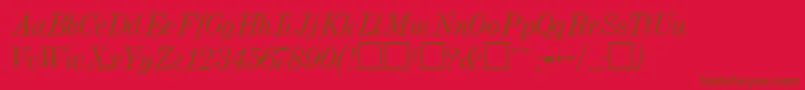 Fonte Dubiel ffy – fontes marrons em um fundo vermelho