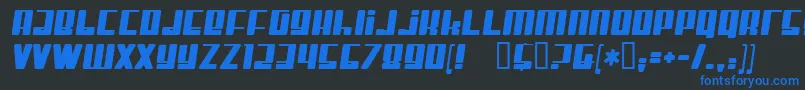 MisterFirley Font – Blue Fonts on Black Background