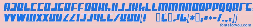 MisterFirley Font – Blue Fonts on Pink Background