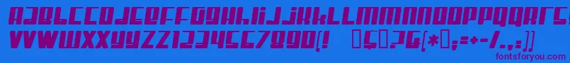 MisterFirley Font – Purple Fonts on Blue Background