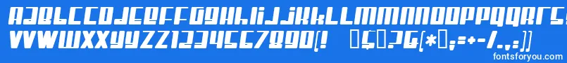 フォントMisterFirley – 青い背景に白い文字