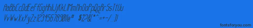 SanityItalic Font – Black Fonts on Blue Background