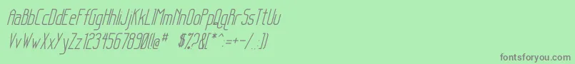 SanityItalic Font – Gray Fonts on Green Background