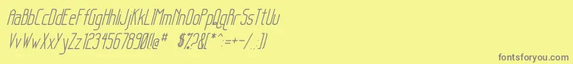 SanityItalic Font – Gray Fonts on Yellow Background