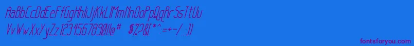 SanityItalic Font – Purple Fonts on Blue Background