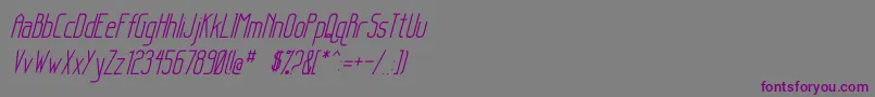 SanityItalic Font – Purple Fonts on Gray Background