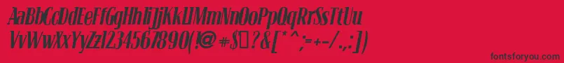 Blocv Font – Black Fonts on Red Background