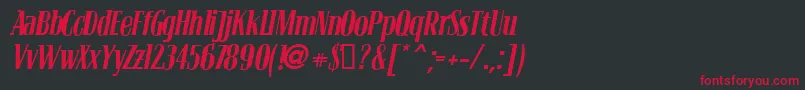 Blocv Font – Red Fonts on Black Background
