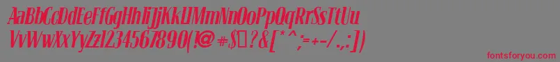 Blocv Font – Red Fonts on Gray Background