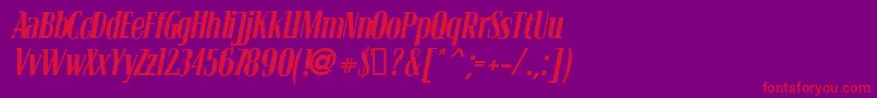 Blocv Font – Red Fonts on Purple Background