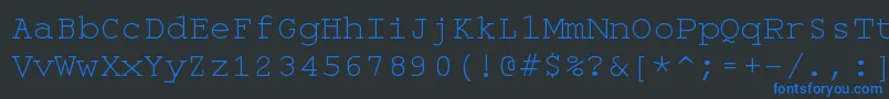 Monospace Font – Blue Fonts on Black Background