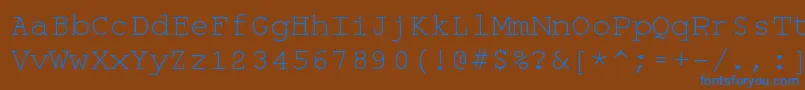 fuente Monospace – Fuentes Azules Sobre Fondo Marrón