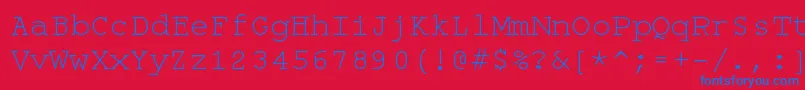 Шрифт Monospace – синие шрифты на красном фоне