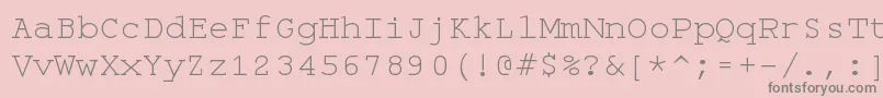 フォントMonospace – ピンクの背景に灰色の文字