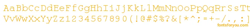 Monospace-Schriftart – Orangefarbene Schriften