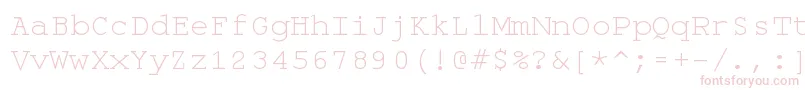Czcionka Monospace – różowe czcionki