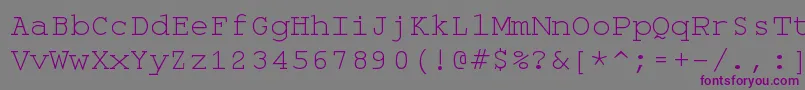 Шрифт Monospace – фиолетовые шрифты на сером фоне