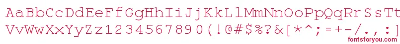 Czcionka Monospace – czerwone czcionki