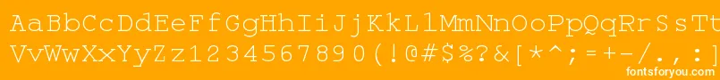 Monospace Font – White Fonts on Orange Background