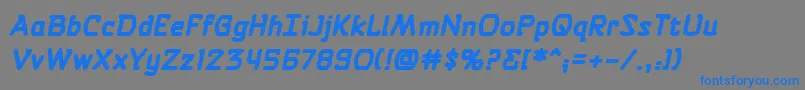 SelfDestructButtonBbBold Font – Blue Fonts on Gray Background