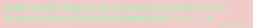 SelfDestructButtonBbBold Font – Green Fonts on Pink Background