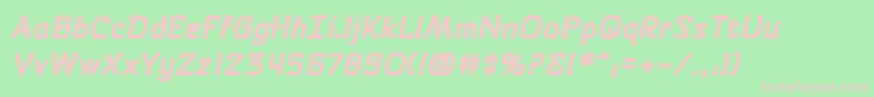 SelfDestructButtonBbBold Font – Pink Fonts on Green Background